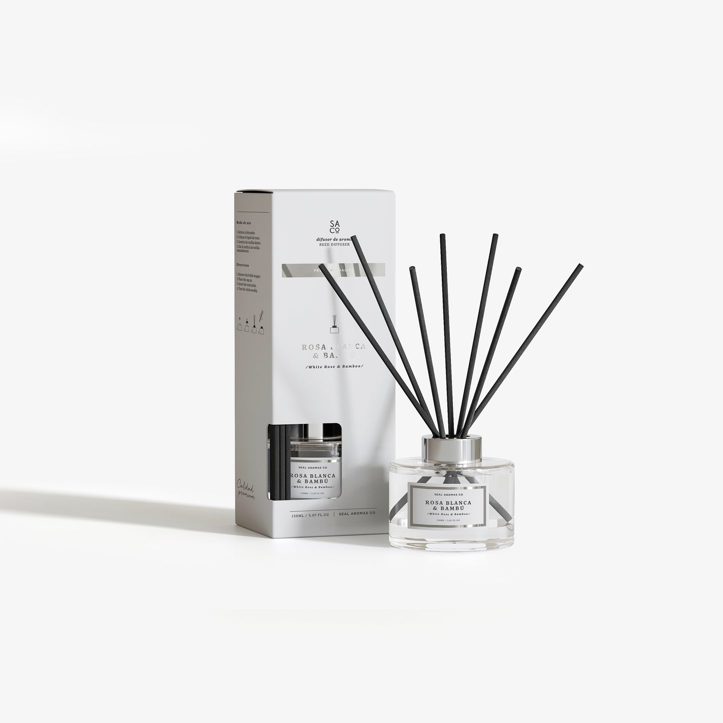 Mikado Premium - Rosa Blanca & Bambú