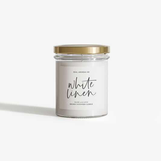 Kerze Rustic Collection - Weißes Leinen